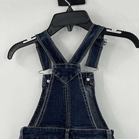 Jordache Bib Overall Shorts Blue Denim Girls Size XS 4-5 Summer - Picture 8 of 11
